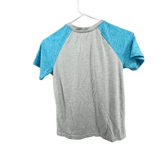 Champion Boys Gray Blue Graphic Short Sleeve T-Shirt Youth Size 10/12 - Picture 4 of 5